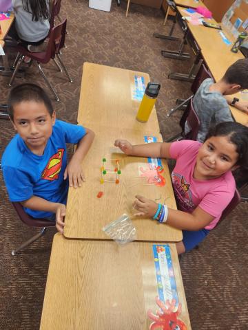 Third Graders Build Bridges Using Toothpicks and Gumdrops