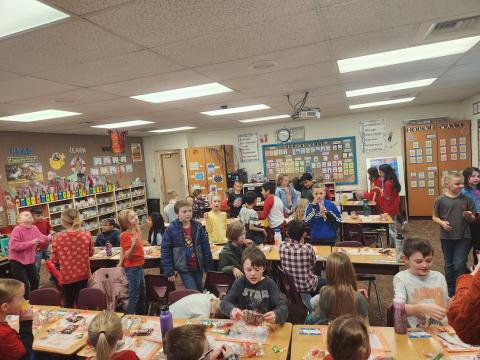 3rd graders learning about Chinese New Year