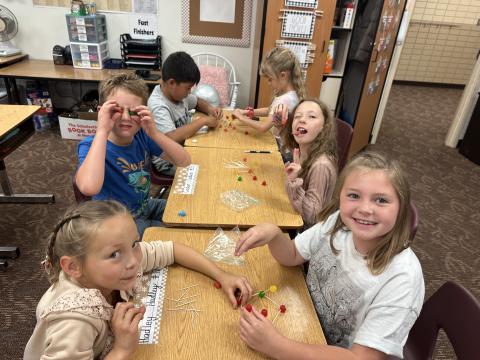 Third Graders Build Bridges Using Toothpicks and Gumdrops