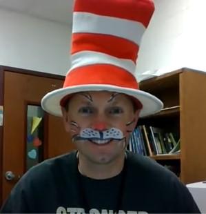 Mr. Atkin as Cat in the Hat