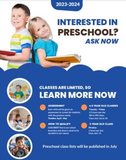 Interested in Preschool? Call 801-667-3361 to schedule a screening.