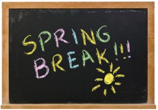 Spring Break April third through April seventh