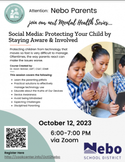 Protect Your Child on the Internet October 12, 2023 6:00 to 7:00 via zoom Please scan QR code for more information